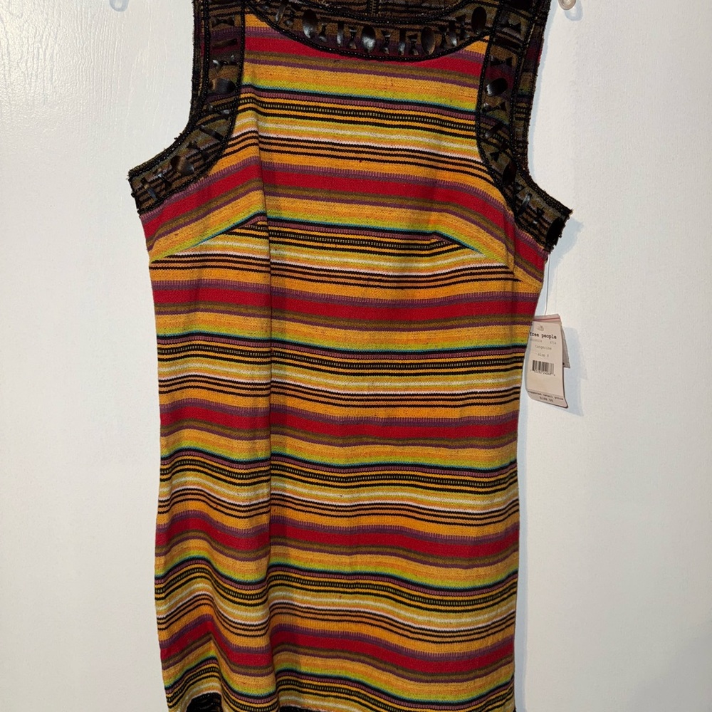 Free People Multicolor Striped Mini Dress